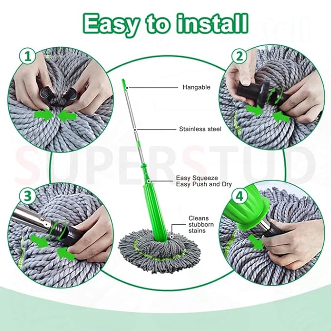 Self-twisting Water Rotating Mop